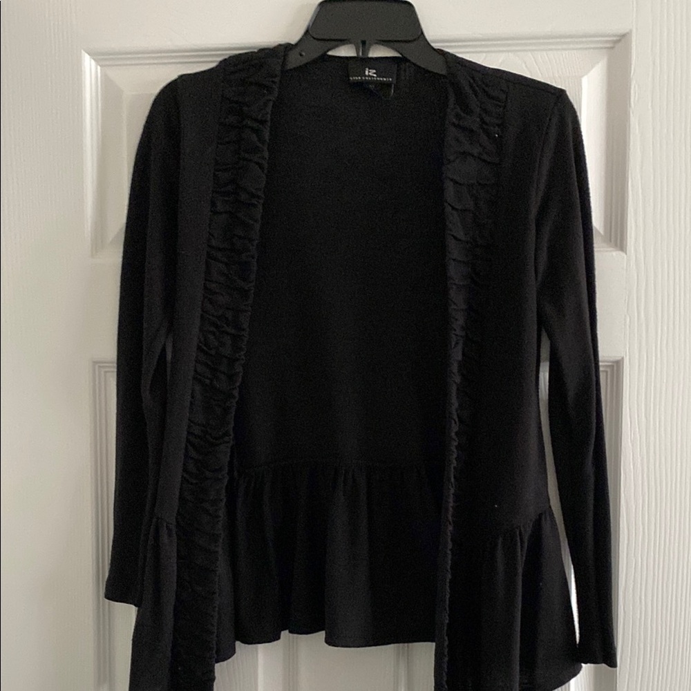 Women's Black Ruffle Sweater XS